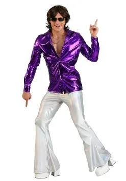 Shattered Glass Disco Shirt For Men -Fun Place Pop Store mens shattered glass disco shirt alt 4