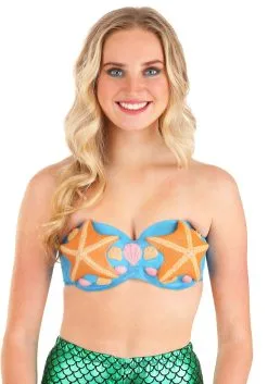 Women's Mermaid Seashell Bra -Fun Place Pop Store mermaid seashell bra alt 2
