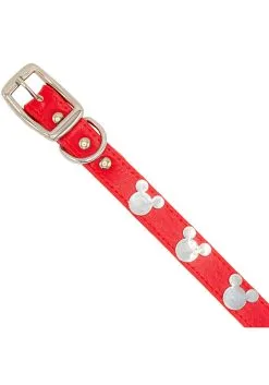 Mickey Icon Vegan Leather Dog Collar -Fun Place Pop Store mickey mouse head icon vegan leather dog collar alt 1