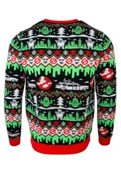 Ghostbusters Ugly Christmas Sweater For Adults -Fun Place Pop Store official ghostbusters christmas ugly sweater alt 2