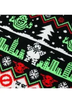 Ghostbusters Ugly Christmas Sweater For Adults -Fun Place Pop Store official ghostbusters christmas ugly sweater alt 4