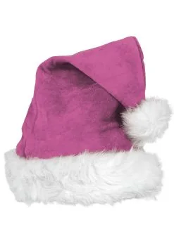 Pink Deluxe Velvet Santa Hat