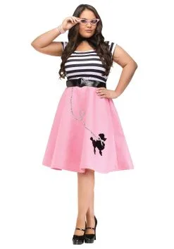 Plus Size Women's Poodle Skirt Costume | Womens 50s Costume