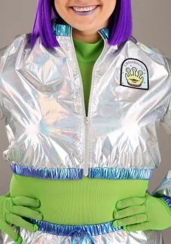 Plus Size Women's Cosmonaut Alien Costume -Fun Place Pop Store plus size cosmonaut alien costume alt 4