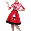 Plus Size Women's 50s Sock Hop Darling Costume -Fun Place Pop Store plus size womens 50s sock hop darling costume dress