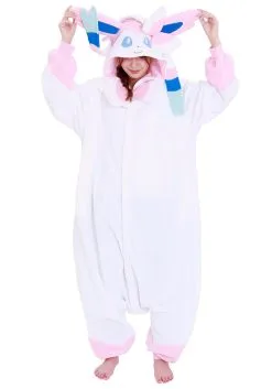 Pokemon Sylveon Kigurumi For Adults -Fun Place Pop Store pokemon adult sylveon kigurumi alt 2