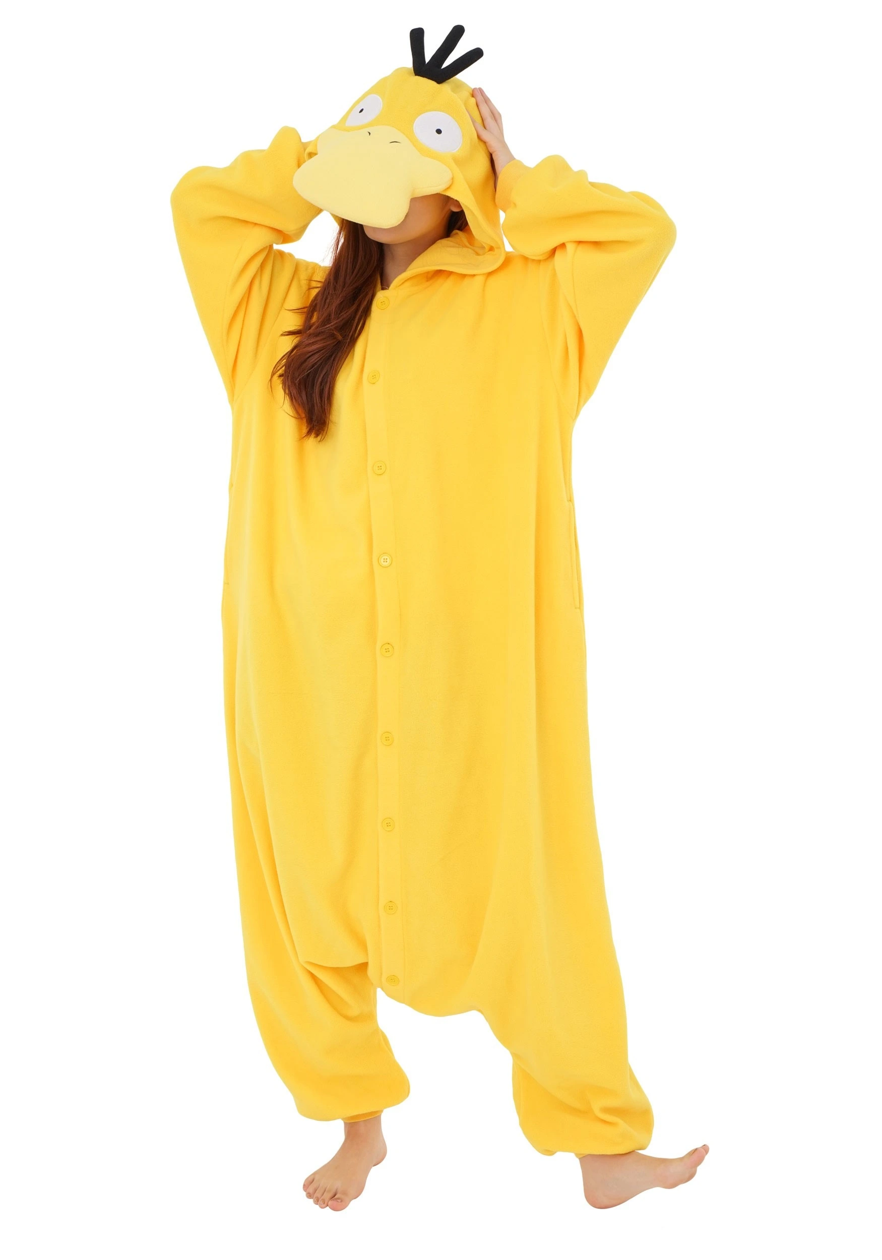 Plus Size Pokemon Psyduck Kigurumi For Adults 3 Plus Size Pokemon Psyduck Kigurumi For Adults