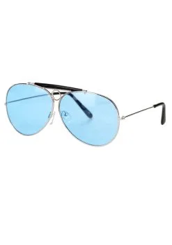 Police Glasses Silver And Black Costume Accessory