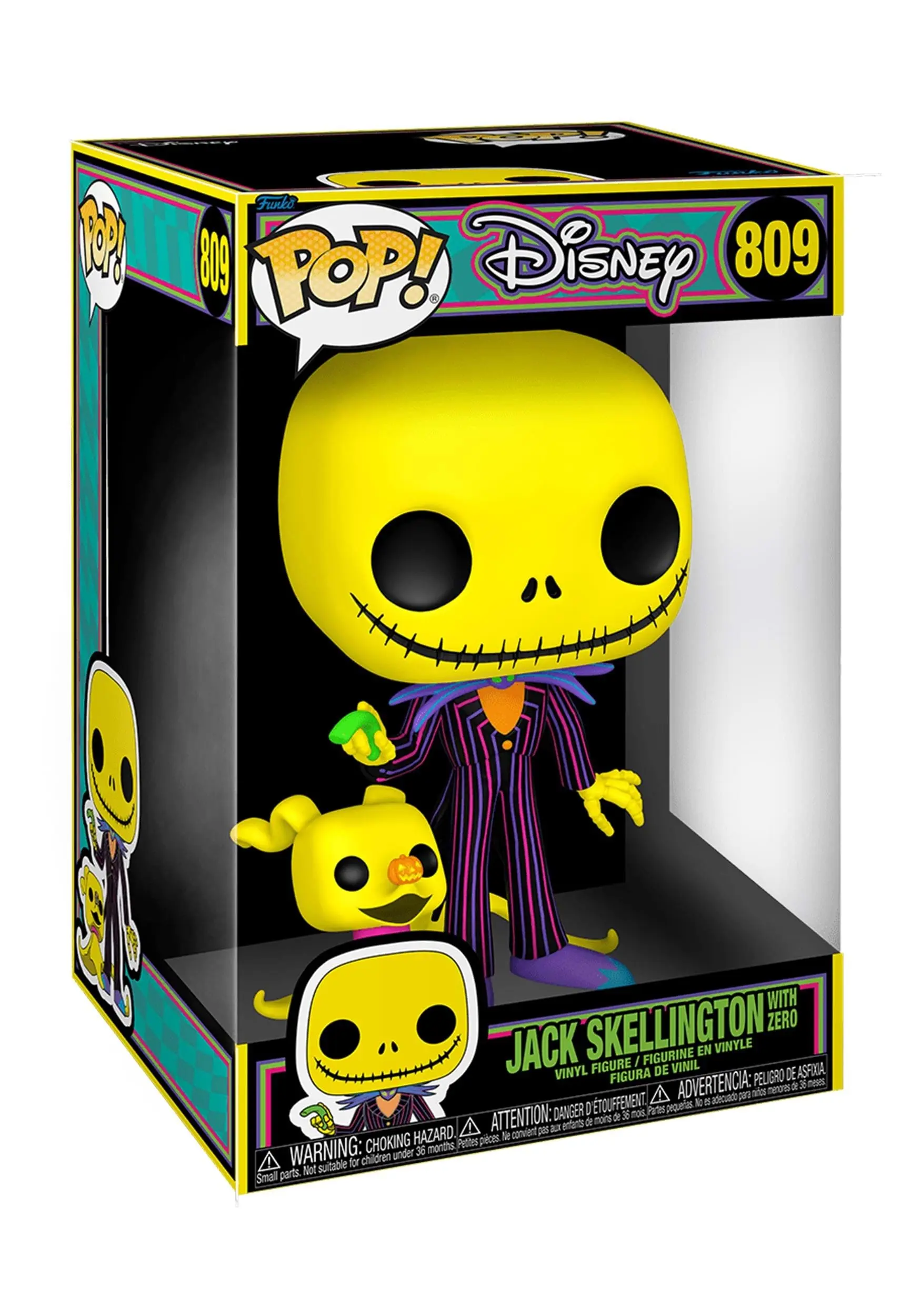 Funko POP! Jumbo: Nightmare Before Christmas- Black Light Jack & Zero 4 Funko POP! Jumbo: Nightmare Before Christmas- Black Light Jack & Zero - Image 2