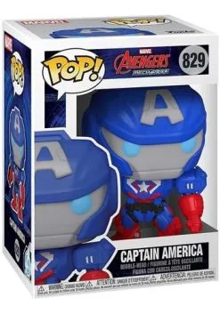 Funko POP Marvel: Marvel Mech- Captain America Figure -Fun Place Pop Store pop marvel marvel mech cap america alt 2