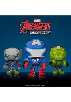 Funko POP Marvel: Marvel Mech- Captain America Figure -Fun Place Pop Store pop marvel marvel mech cap america alt 3