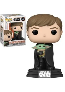 Funko POP Star Wars: Mandalorian- Luke Skywalker W/Grogu Figure
