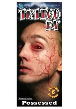 Temporary Possessed Veins Tattoo