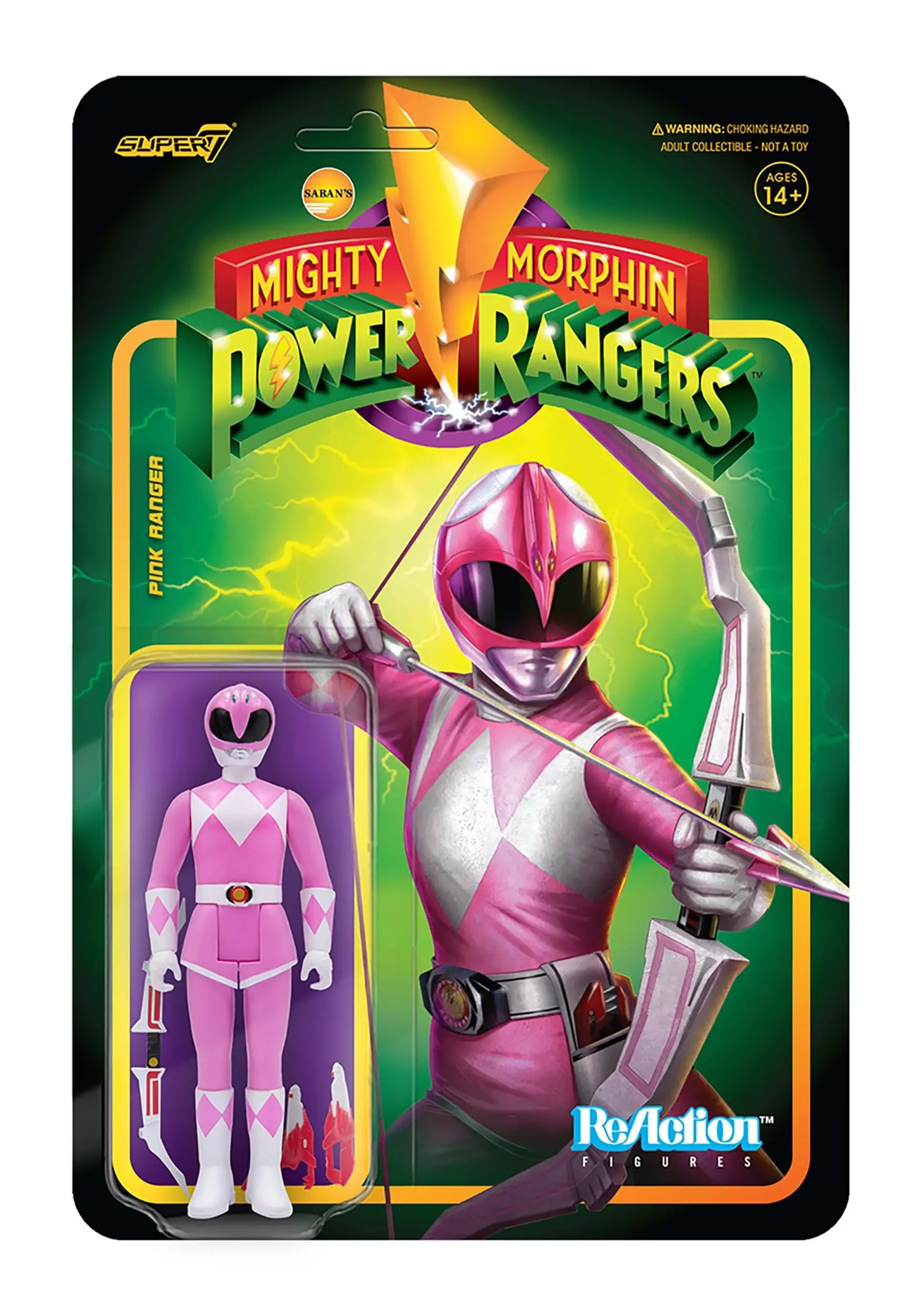 Power Rangers ReAction Figure Wave 2 Pink Power Ranger 3 Power Rangers ReAction Figure Wave 2 Pink Power Ranger
