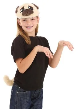 Plush Pug Headband & Tail Kit -Fun Place Pop Store pug plush headband tail kit alt 7