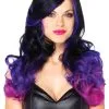 Purple And Black Two-Tone Women's Wig -Fun Place Pop Store purple and black two tone wig