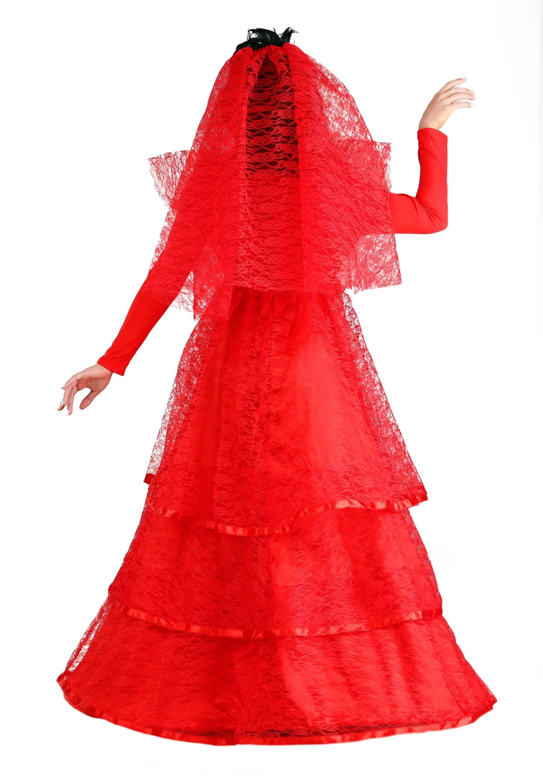 Red Gothic Plus Size Wedding Dress Costume For Women 4 Red Gothic Plus Size Wedding Dress Costume For Women - Image 2