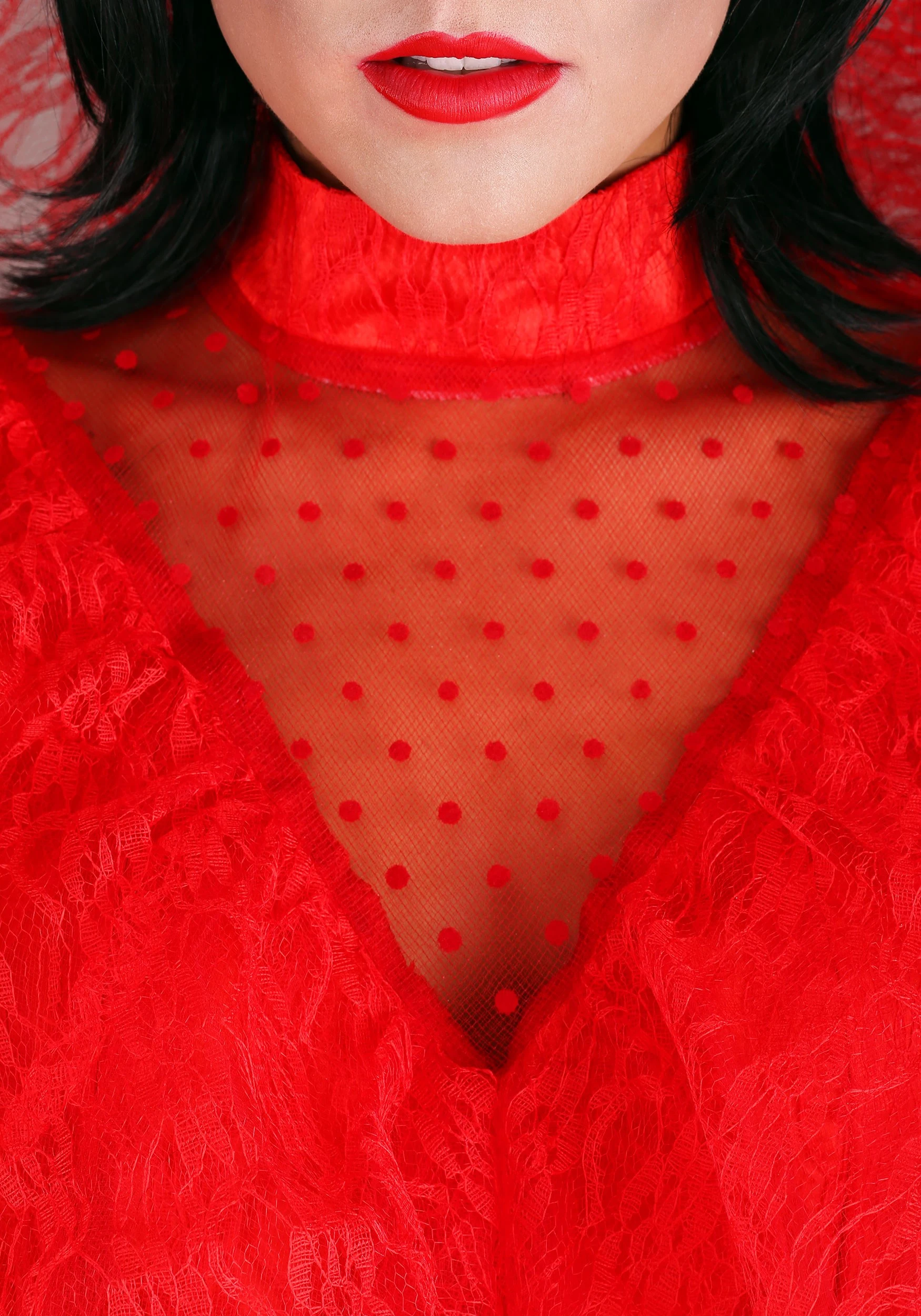 Red Gothic Plus Size Wedding Dress Costume For Women 6 Red Gothic Plus Size Wedding Dress Costume For Women - Image 4