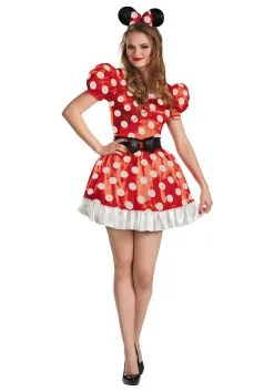 Classic Red Minnie Costume For Women