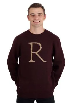 Ron Weasley Adult "R" Christmas Sweater 14 Ron Weasley Adult "R" Christmas Sweater -Fun Place Pop Store ron weasley r christmas sweater alt 4