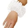 White Ruffle Wrist Cuffs -Fun Place Pop Store ruffle wrist cuffs white