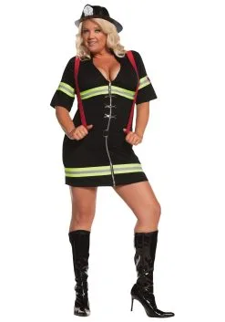 Sexy Firegirl Plus Size Costume For Women | Occupation Costume