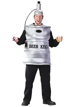 Adult Silver Beer Keg Costume