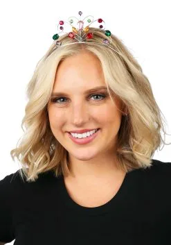 Silver Rainbow Tiara Pink