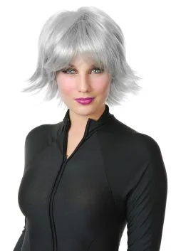 Women's Silver Superhero Wig
