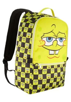 Spongebob Checkered Face Backpack 10 Spongebob Checkered Face Backpack -Fun Place Pop Store spongebob checkered big face backpack alt 2