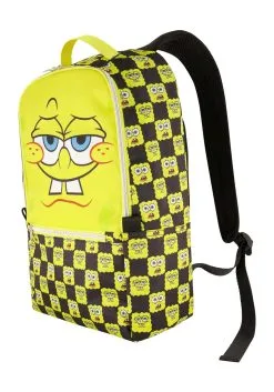 Spongebob Checkered Face Backpack 11 Spongebob Checkered Face Backpack -Fun Place Pop Store spongebob checkered big face backpack alt 3