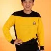 Star Trek Yellow Uniform Christmas Sweater 1 Star Trek Yellow Uniform Christmas Sweater -Fun Place Pop Store star trek yellow christmas sweater