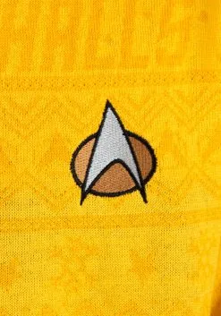 Star Trek Yellow Uniform Christmas Sweater -Fun Place Pop Store star trek yellow christmas sweater alt 3