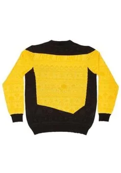 Star Trek Yellow Uniform Christmas Sweater -Fun Place Pop Store star trek yellow christmas sweater alt 8