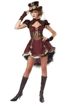 Steampunk Lady Plus Size Costume For Women | Decade Costumes