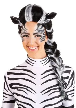 Detailed Women's Zebra Wig