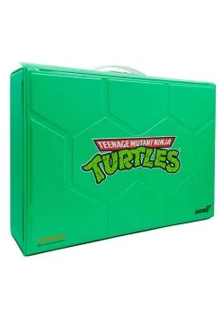 TMNT ReAction Michelangelo Metallic Action Figure With Carry Case -Fun Place Pop Store tmnt reaction michelangelo with carry case alt 1
