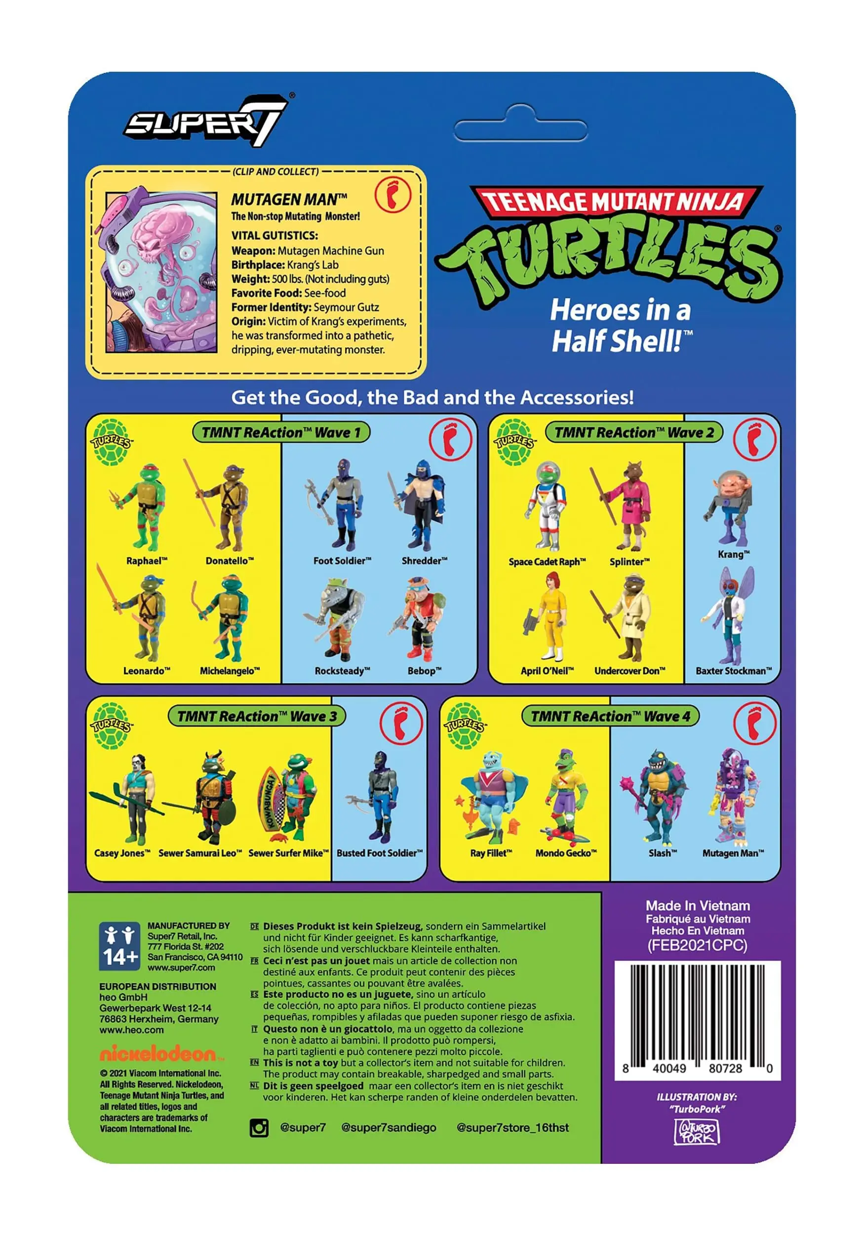 TMNT Reaction Mutagen Man Wave 4 Action Figure 5 TMNT Reaction Mutagen Man Wave 4 Action Figure - Image 3
