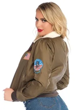 Top Gun Bomber Jacket For Women 5 Top Gun Bomber Jacket For Women -Fun Place Pop Store top gun womens bomber jacket alt 1