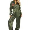 Top Gun Flight Suit Costume For Women -Fun Place Pop Store top gun womens flight suit costume