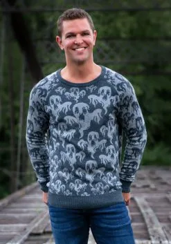 Adult Ghoulish Ghosts Ugly Halloween Sweater | Exclusive -Fun Place Pop Store ugly halloween sweater ghoulish ghosts 1 1