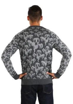 Adult Ghoulish Ghosts Ugly Halloween Sweater | Exclusive -Fun Place Pop Store ugly halloween sweater ghoulish ghosts 1 3