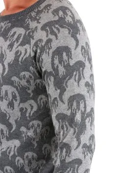 Adult Ghoulish Ghosts Ugly Halloween Sweater | Exclusive -Fun Place Pop Store ugly halloween sweater ghoulish ghosts 1 5