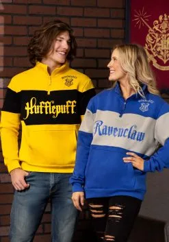 Adult Cakeworthy Unisex Hufflepuff 1/4 Zip Sweater 10 Adult Cakeworthy Unisex Hufflepuff 1/4 Zip Sweater -Fun Place Pop Store unisex hufflepuff 1 4 zip sweater alt 2