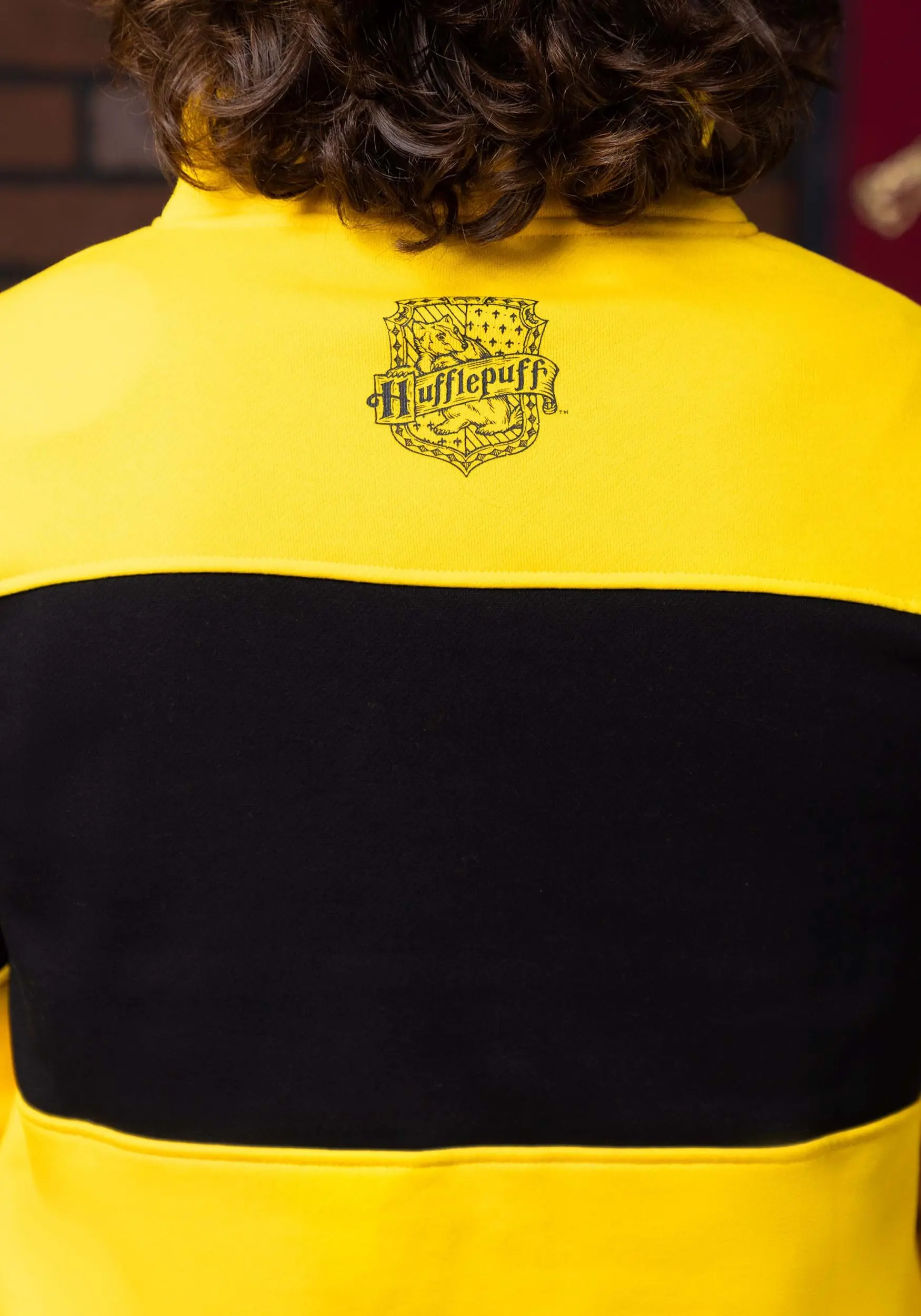 Adult Cakeworthy Unisex Hufflepuff 1/4 Zip Sweater 6 Adult Cakeworthy Unisex Hufflepuff 1/4 Zip Sweater - Image 4