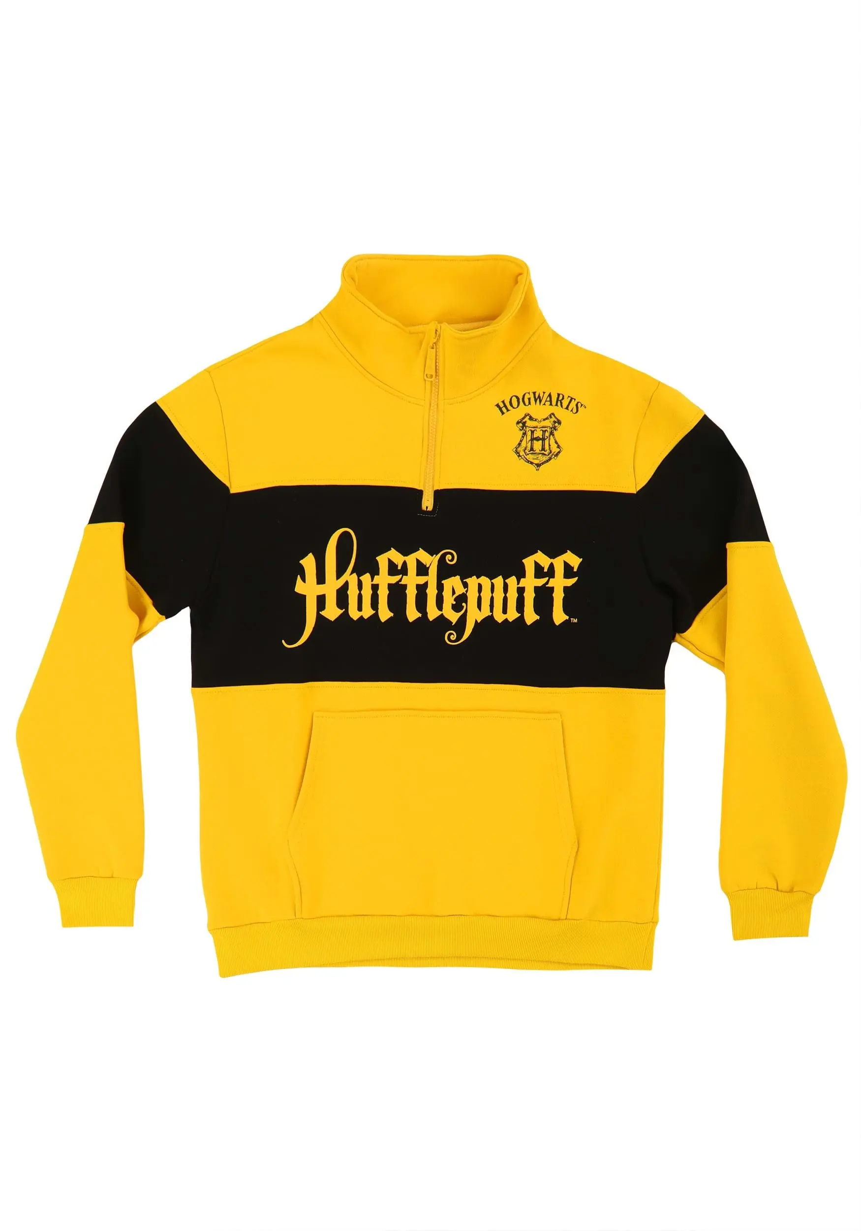Adult Cakeworthy Unisex Hufflepuff 1/4 Zip Sweater 8 Adult Cakeworthy Unisex Hufflepuff 1/4 Zip Sweater - Image 6