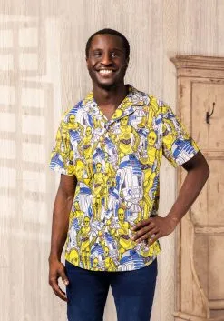 Cakeworthy Star Wars Droid AOP Button Up Shirt For Adults