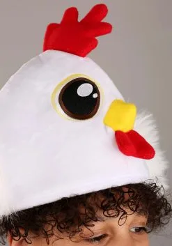 Chicken Plush Hat -Fun Place Pop Store velour chicken hat alt 2