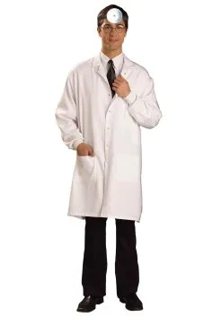 White Doctor Lab Coat Costume For Adult Size