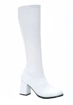 White Gogo Costume Boots For Women